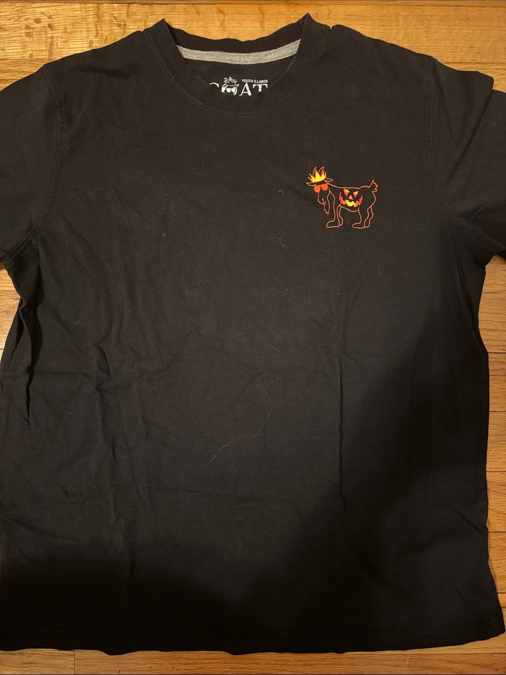 YXL GoatUSA Black Trick or Treat Tee